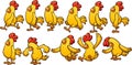 Yellow chicken animation