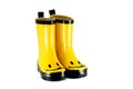 Yellow children`s boots