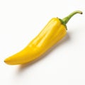 Realistic Yellow Chili Pepper On White Background