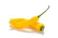 Yellow Chilli Pepper isolated on white background Royalty Free Stock Photo