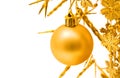 Yellow christmas ball