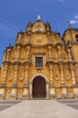 Yellow church - Recoleccion in Leon, Nicaragua Royalty Free Stock Photo