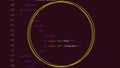 Yellow circle overlay animation on dark background using HTML and CSS
