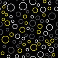 Yellow circles seamless pattern, great design for any purpose. Vector illustration Abstract graphic design fabric Royalty Free Stock Photo