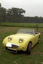 Yellow classic convertible car