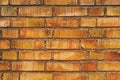 Yellow clinker brick wall texture, detail from streets of Halmstad