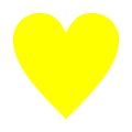 Yellow Heart White Background Illustration.Yellow Clipart Heart vector.