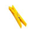 A yellow clothespeg