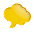A yellow cloud shaped like a speech bubble Royalty Free Stock Photo