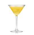Yellow cocktail in martini glass