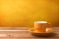 Yellow coffee cup