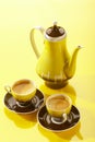 Yellow coffee still life