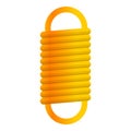 Yellow coil spring icon, cartoon style Royalty Free Stock Photo