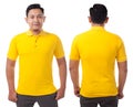 Yellow Collared Shirt Design Template Royalty Free Stock Photo