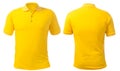 Yellow Collared Shirt Design Template Royalty Free Stock Photo