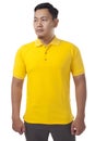 Yellow Collared Shirt Design Template Royalty Free Stock Photo