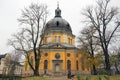 Yellow church in stockholm, sweden