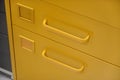 Yellow color cabinet drawers of furniture interior style steel