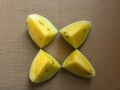 Pieces of yellow watermelon Royalty Free Stock Photo