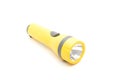 Yellow color flashlight isolated on white background Royalty Free Stock Photo