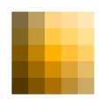 Yellow color grid. Warm tone vector. Square palette layout. Gradient block texture. Royalty Free Stock Photo