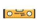 Yellow color metal spirit level vector illustration isolated on white background Royalty Free Stock Photo