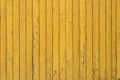 Yellow  painted  wooden wall background texture Royalty Free Stock Photo