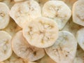 Yellow color sliced plantain banana