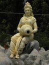 Bangalore, Karnataka, India - January 1, 2009 Yellow color statue of river goddess Ganga