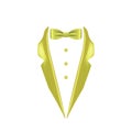 yellow colored bow tie tuxedo collar icon. Element of evening menswear illustration. Premium quality graphic design icon. Signs an Royalty Free Stock Photo