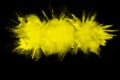 Yellow powder splatted Royalty Free Stock Photo