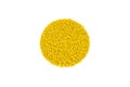 Yellow colored rubber flooring sample