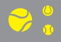 Yellow colorful Tennis balls symbol icon