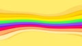Yellow colors and rainbow wave for background, abstract colorful wave line, wallpaper rainbow curve multicolor stripes, rainbow Royalty Free Stock Photo
