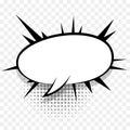 Yellow comics speech bubble for text Royalty Free Stock Photo