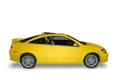 Yellow Compact Car Royalty Free Stock Photo