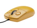 Yellow computer mouse isolated on transparent background Royalty Free Stock Photo