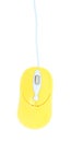 Yellow computer mouse Royalty Free Stock Photo