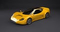 Yellow Concept Sports Car