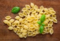 Yellow Conchiglie Rigate Pasta Royalty Free Stock Photo