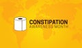 Yellow Constipation Awareness Month Background Illustration