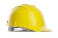 Profile view of a Yellow Construction Hard Hat Isolated on a White Background Royalty Free Stock Photo