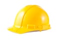 Yellow construction hat isolated on white