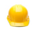 Yellow Construction Safety Hard Hat Isolated on a White Background with Transparent PNG Option. Royalty Free Stock Photo