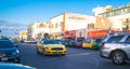 Yellow Convertible Mustang to Venice Beach, Los Angeles, California, USA Royalty Free Stock Photo