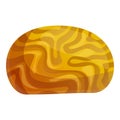 Yellow coral icon, cartoon style
