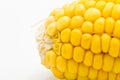 Yellow corn raw isolated on white background Royalty Free Stock Photo