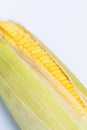 Yellow corn raw isolated on white background Royalty Free Stock Photo