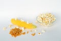 Yellow corn with grain isolated on white background Royalty Free Stock Photo