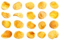 Yellow cornflakes closeup collection